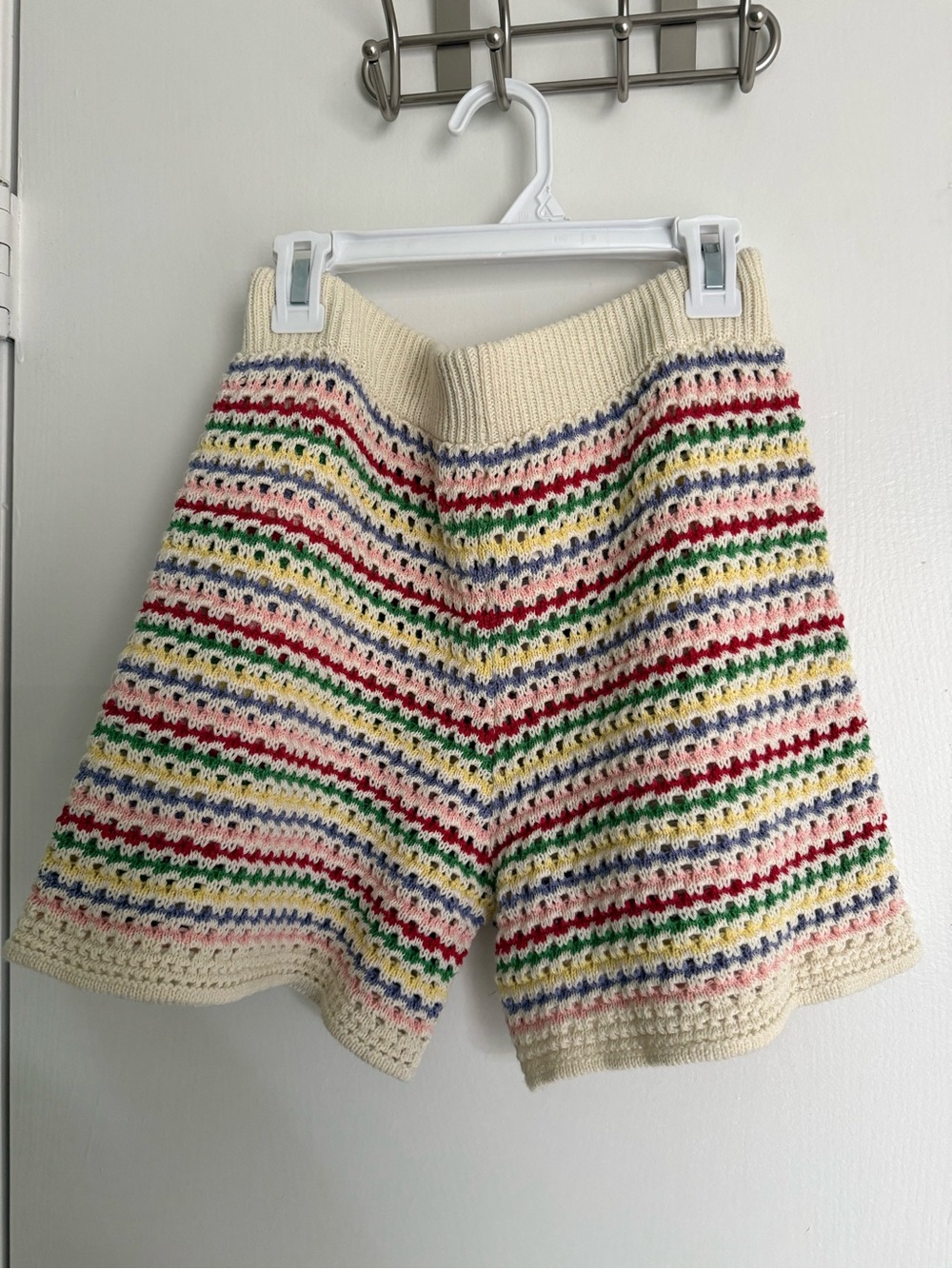 NWT Zara Multi-Striped Crochet Shorts